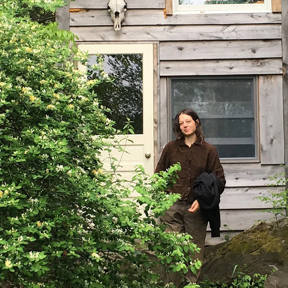 woman in a leafy environ