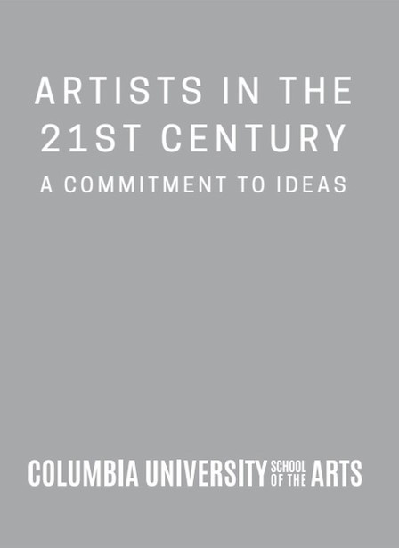 Gray document cover reading 'Artists in the 21st Century: a Commitment to Ideas' 