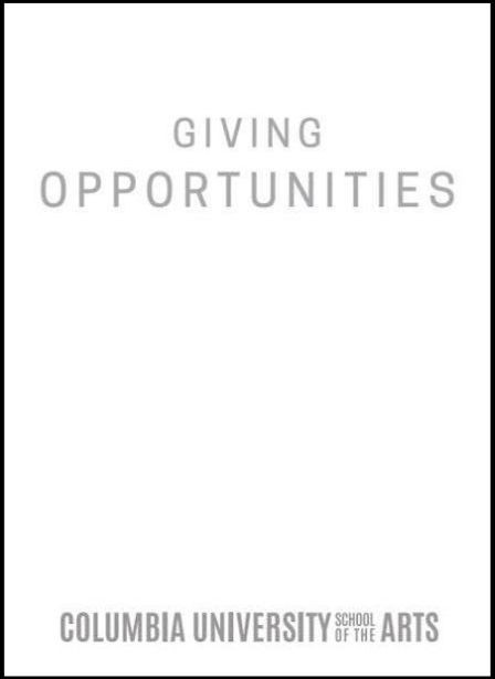 White document cover reading 'Giving Opportunities' 