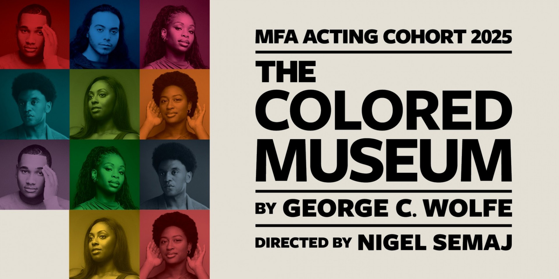 the colored museum text on background