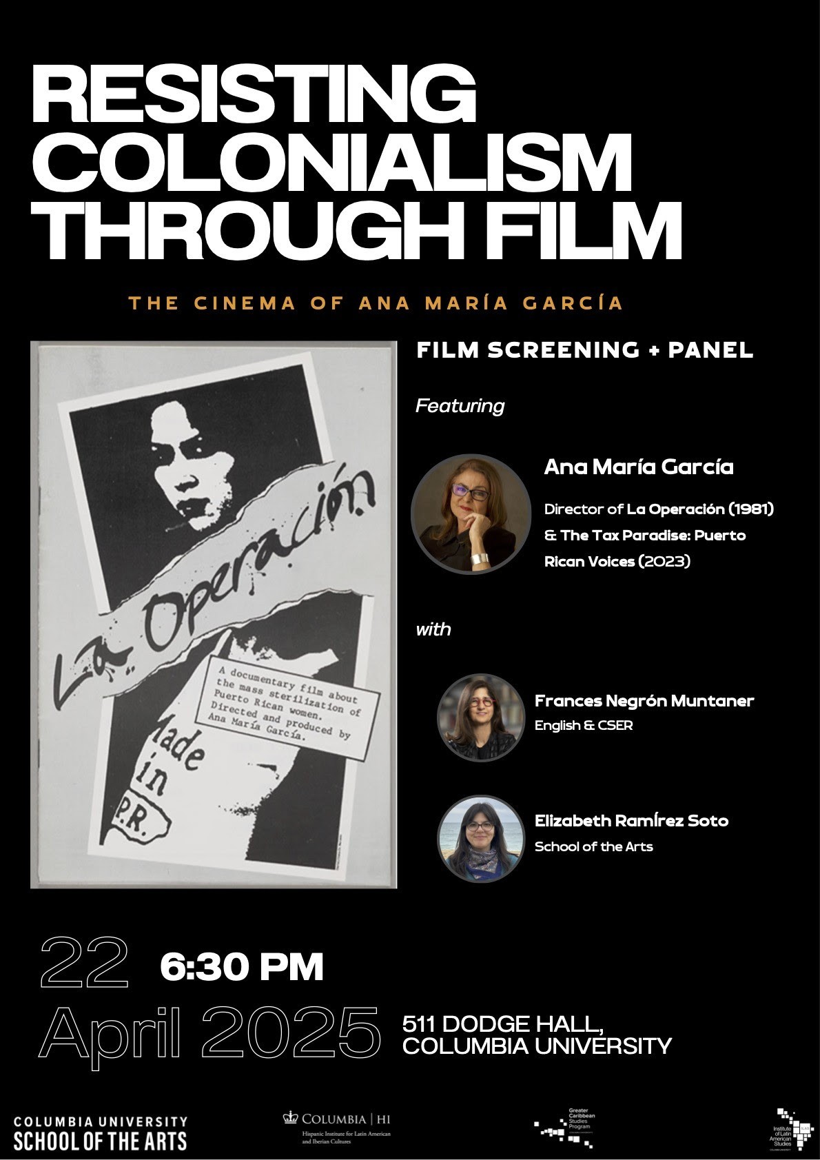 poster for Resisting Colonialism Through Film: The Cinema of Ana María García