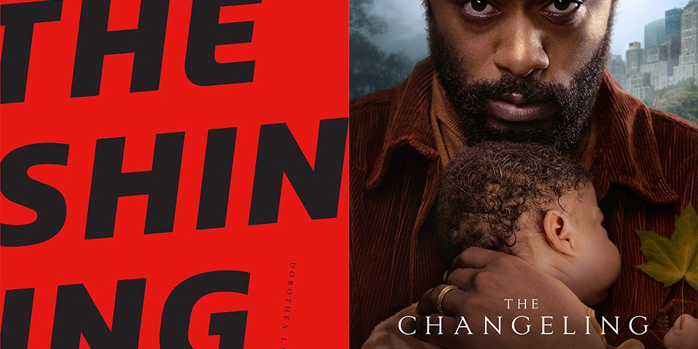 book cover for "The Shining" and poster for "The Changeling"