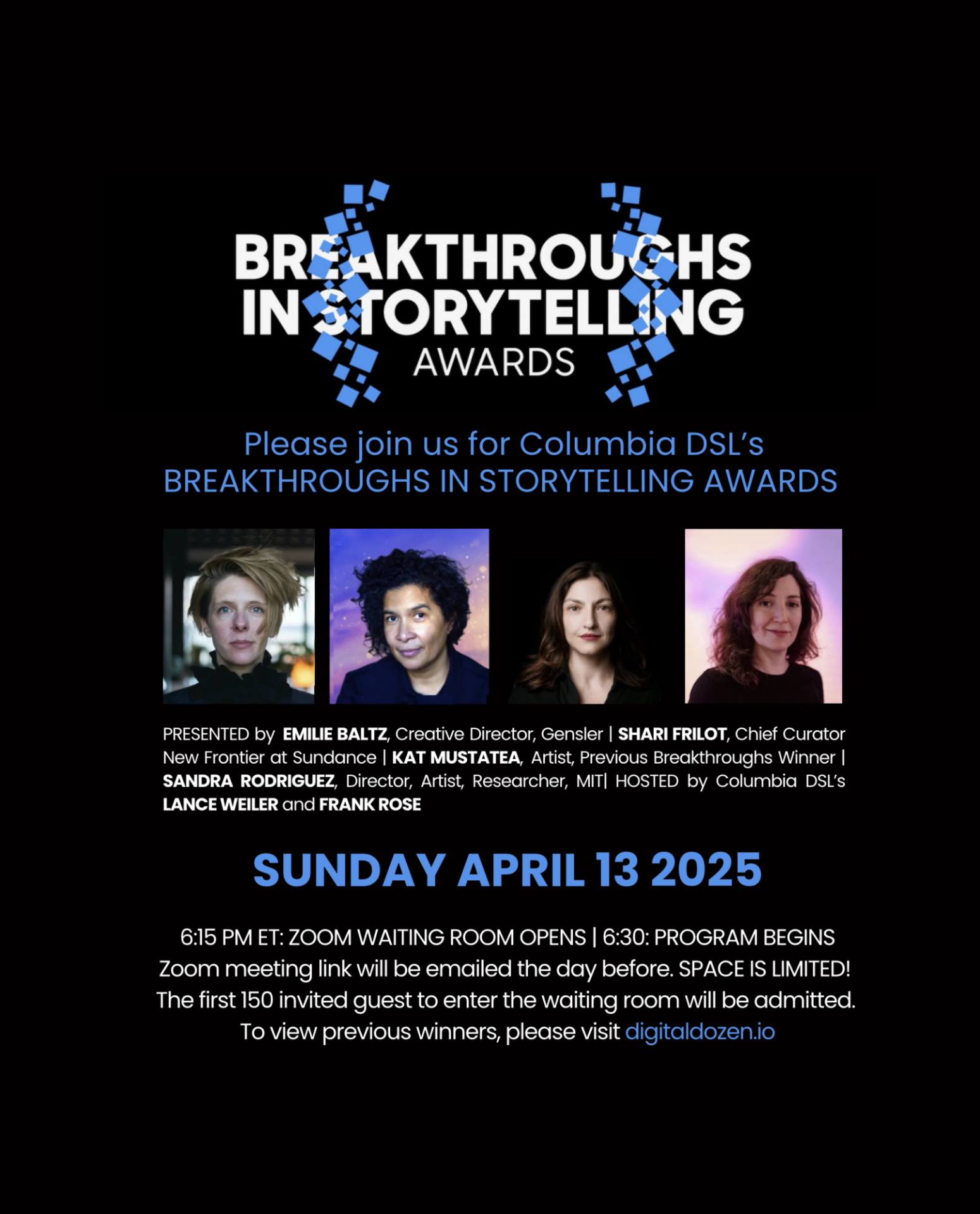 Breakthroughs in Storytelling Awards poster