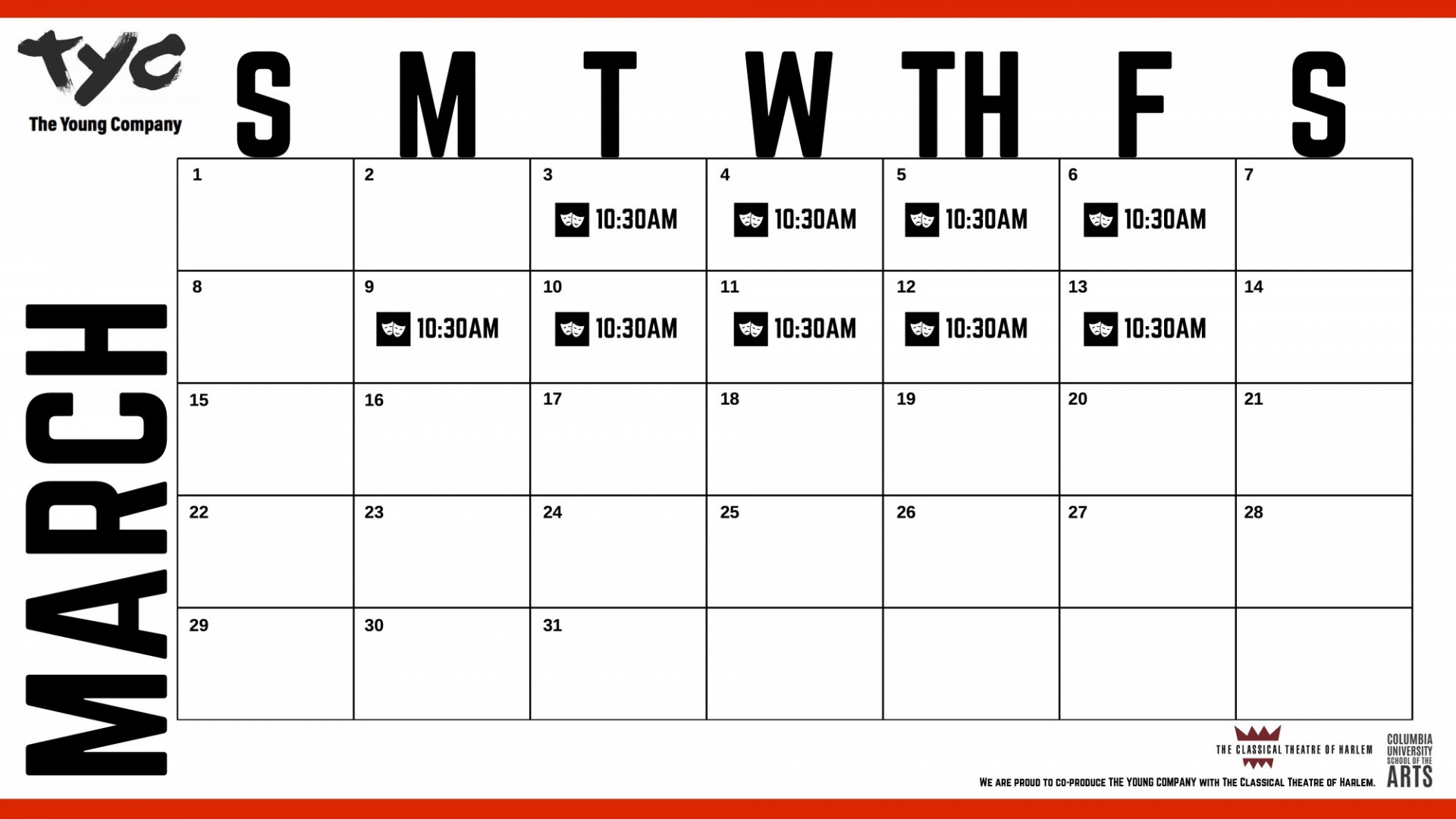 twelfth night booking calendar