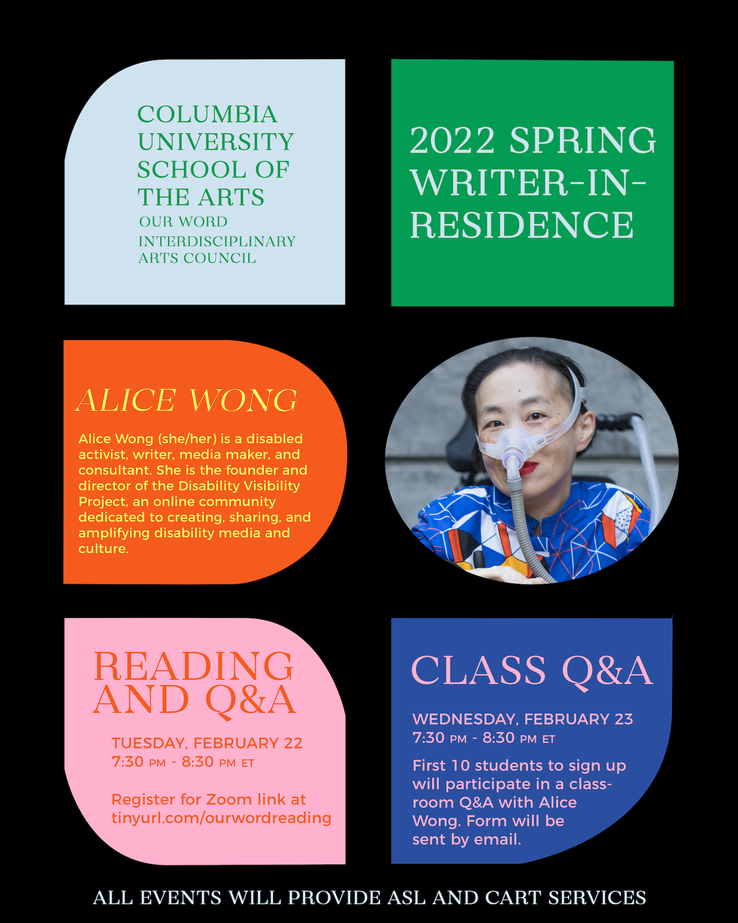 Spring 2022 Writer-in-Residence: Alice Wong