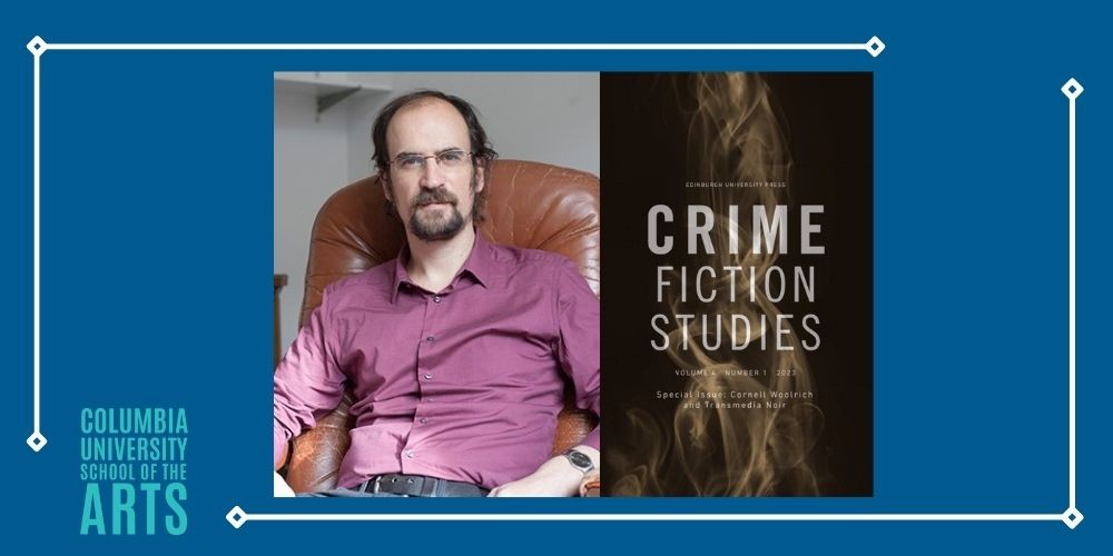 Rob King alongside the cover of Crime Fiction Studies