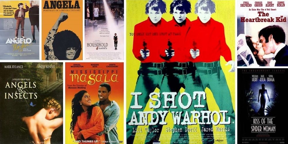 A selection of bright movie posters
