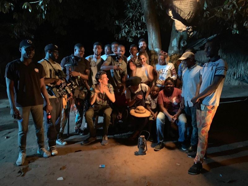 Cast and crew of 'Troublemaker,' a film by current student Olive Nwosu Cast and crew