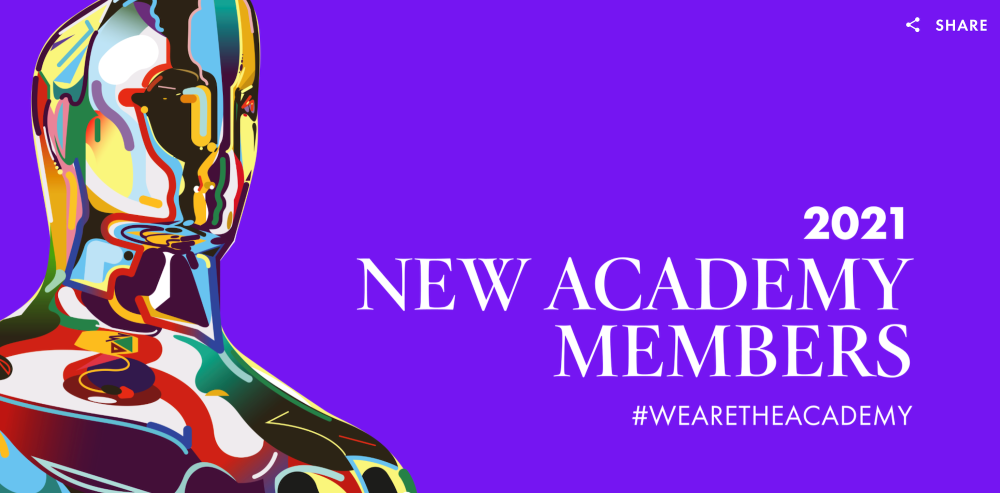 2021 New Academy Members promotional material