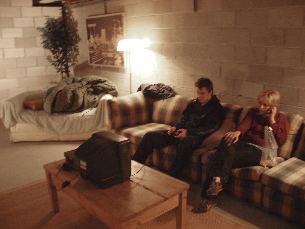Colin Bliss and Greta Scheing inside the secret mall apartment, circa 2005. 
