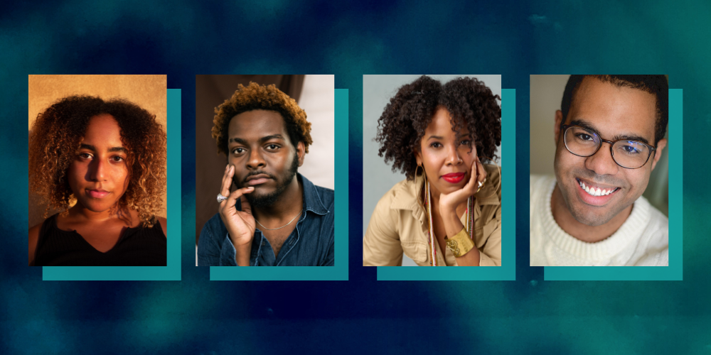 Left to right: Theatre students Silma Sierra Berrada and Jonathan Williem Mikhael Barbee, and alums Goldie E. Patrick '23 and DeAndre Short '23