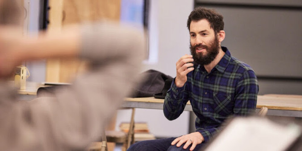 Dave Klasko '12 in rehearsal for 'The Wanderers.' Image credit: Jeremy Daniel