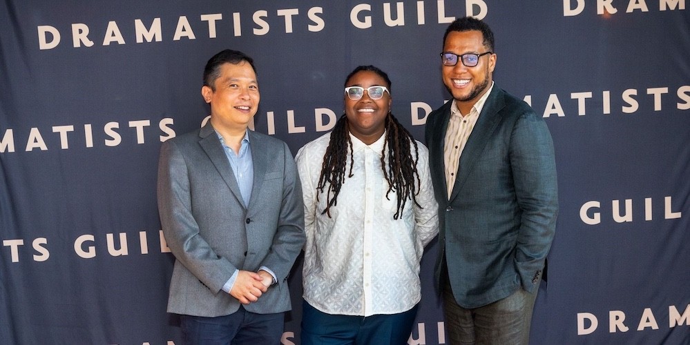 left to right: Clarence Coo '10, C.A. Johnson, Branden Jacobs-Jenkins