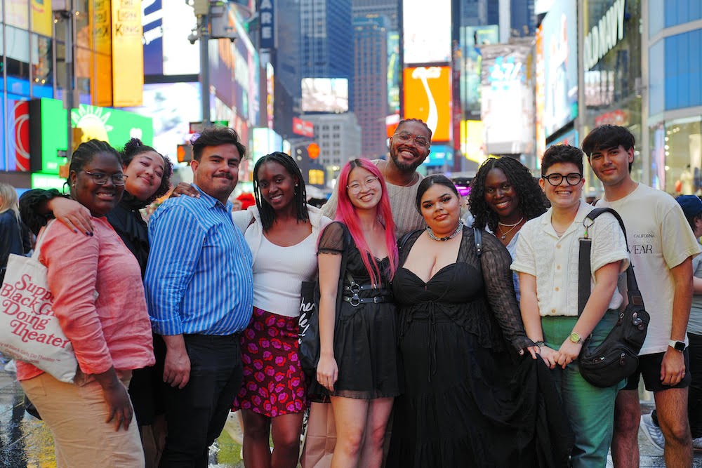  Professor Cody Renard Richard with 2024 scholarship recipients. Photo credit Neville Braithewaite 