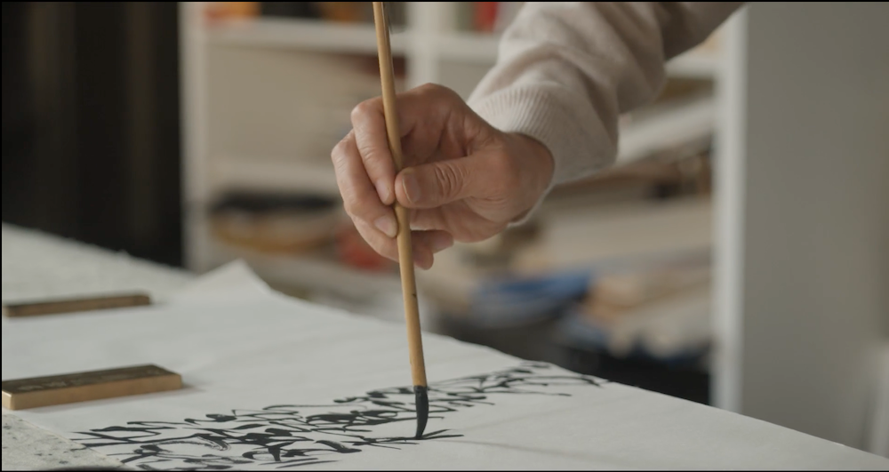 From the film 'this body is so impermanent…' with calligrapher Wang Dongling; directed by Peter Sellars. Courtesy of the UCLA Boethius Initiative and Fisher Center at Bard.