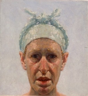 Susanna Coffey Self Portrait (Bay) (oil on linen, 12" x 11," 2001, Courtesy of Linda Garrison, (c) Susanna Coffey)