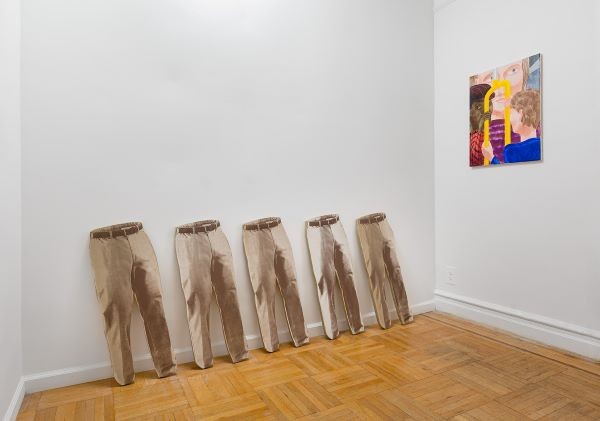 art installation of 2 dimension pants
