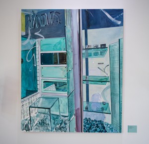 Lizzie Zelter '22, 'Getting to the bottom of it,' (68 x 56," oil on canvas, 2022) Painting by Lizzie Zelter