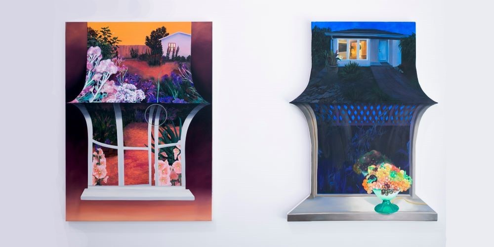 Kelsey Shwetz, Window I and Window III (The Reach), oil on canvas, 2021 visual art