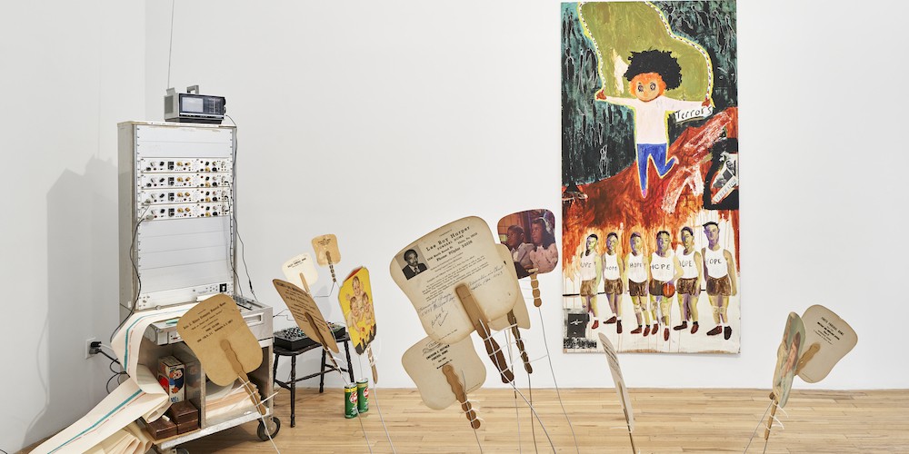 Artwork in a gallery.