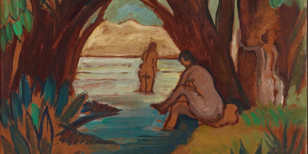 Hussein Youssef Amin, “Bathing Nudes,” circa 1950s.