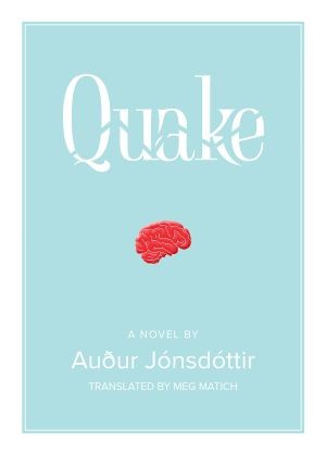 light blue book cover with white lettered title 'Quake'