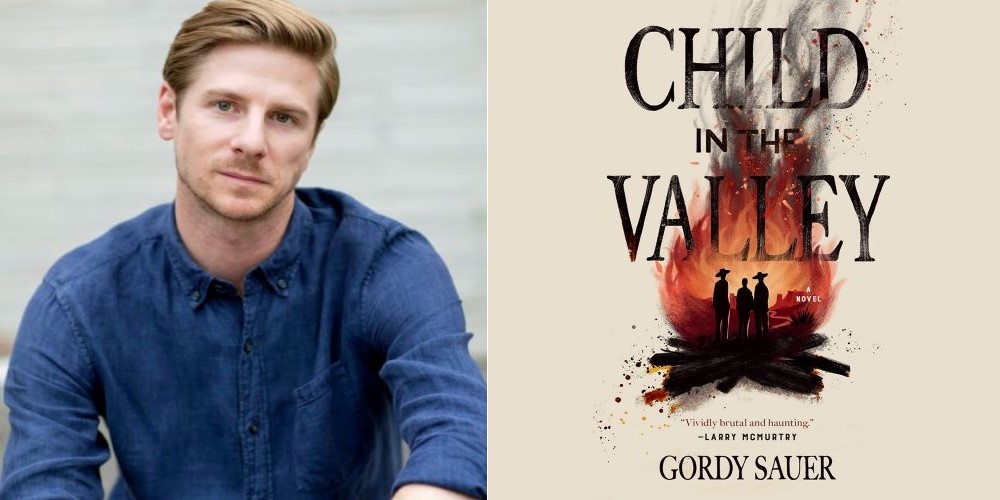 Left: Gordy Sauer, Right: book cover of 'Child in the Valley'