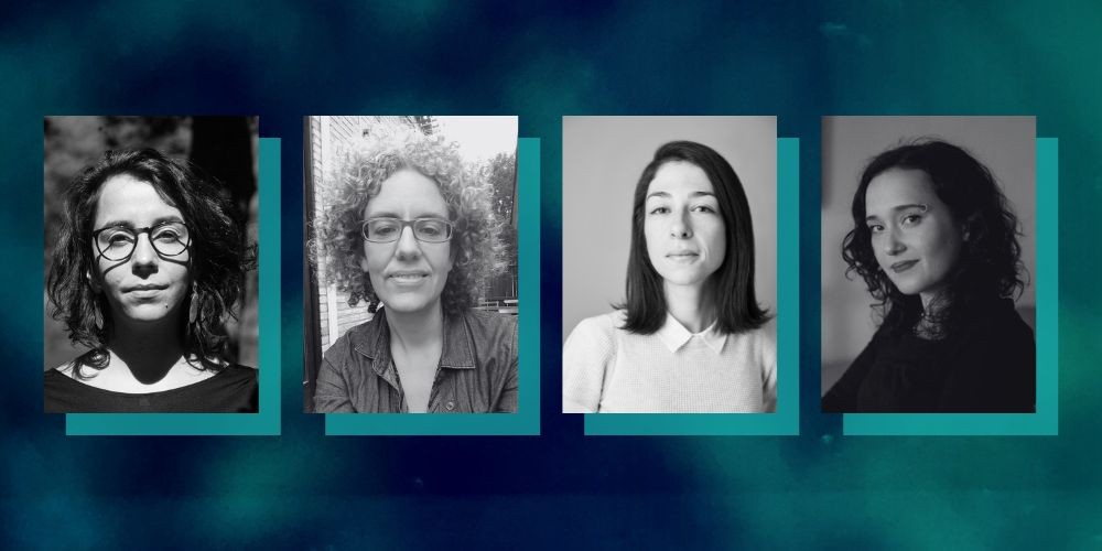 Headshots of Julia Sanches, Nathasha Wimmer, Elina Alter, Madeleine Cravens