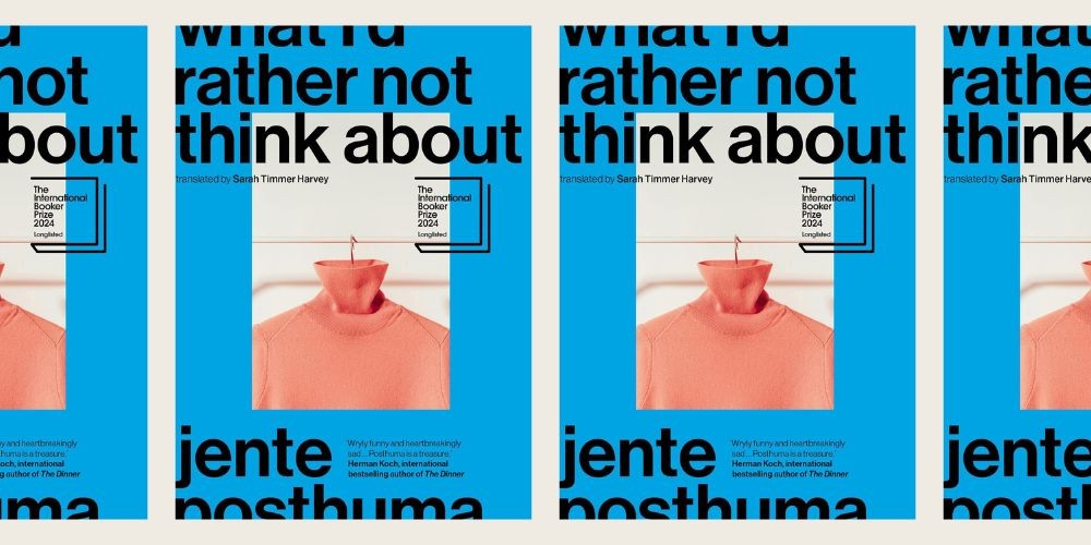 collage of book cover "i'd rather not think about it"