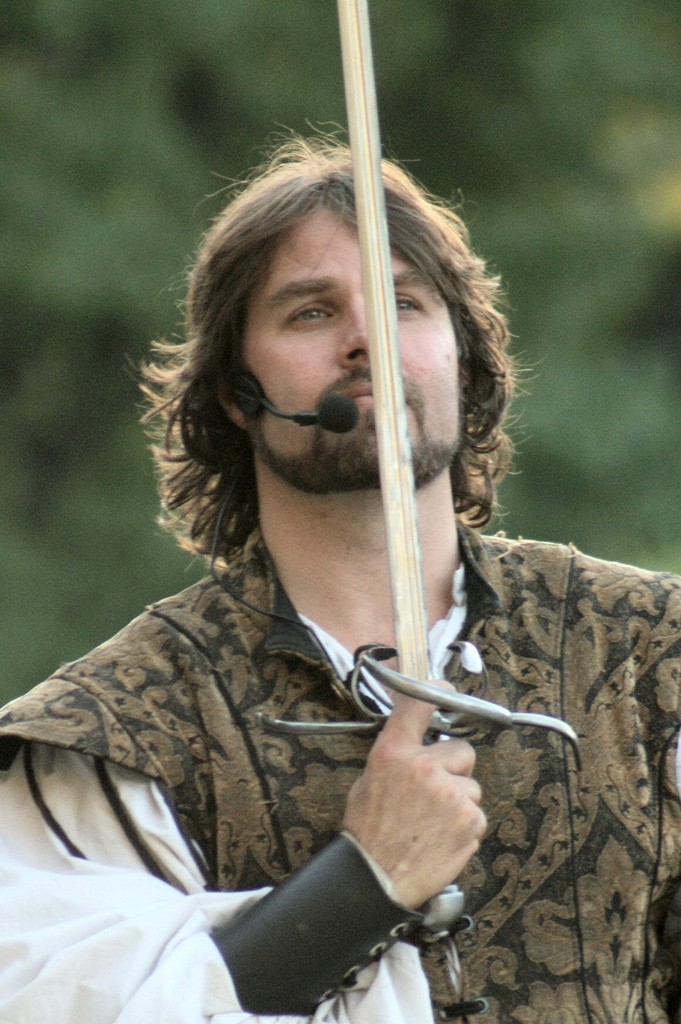 David Dean Hastings with a sword