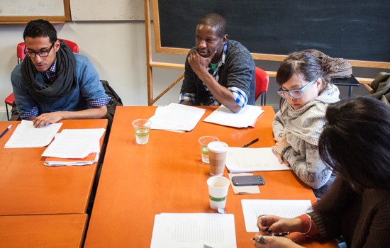 Students sitting at a table