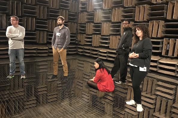 Anechoic chamber at Bell Labs Sound Art Field Trip