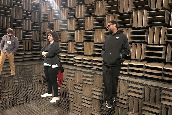 Anechoic chamber at Bell Labs Sound Art Field Trip