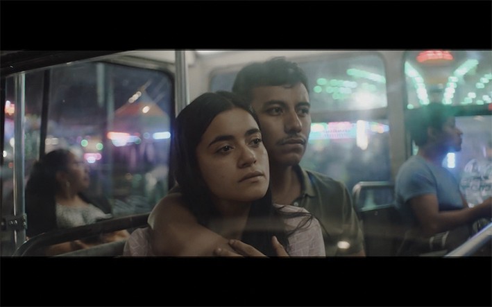 Still from 'Close Quarters,' image courtesy of Slamdance A couple on the bus