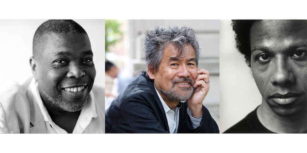 Photo of Left to right: Hilton Als, David Henry Hwang, and Ralph Lemon
