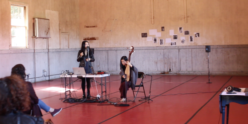 Sound artists performing