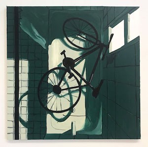 Bike, oil on canvas, by James Mercer '20