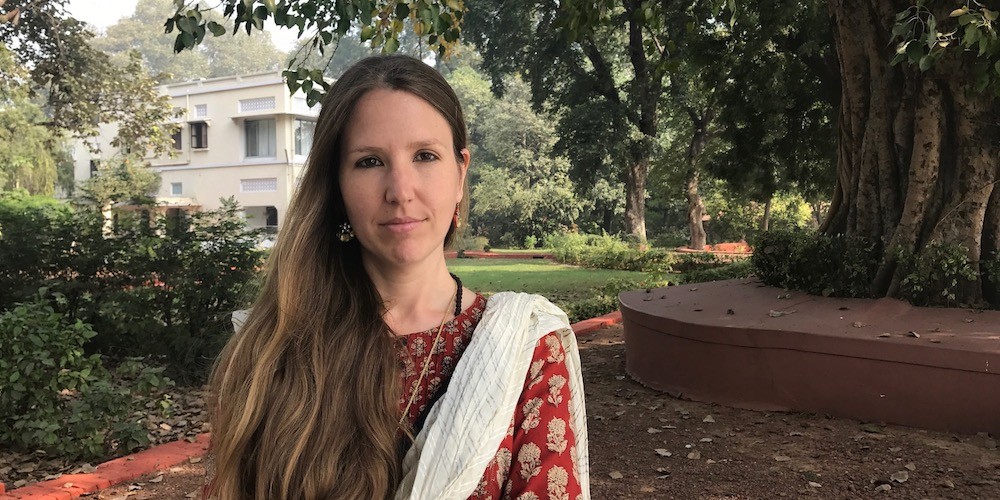 Alyssa Pheobus Mumtaz ’08 in Varanasi, India, fall 2017
